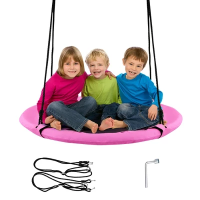 Costway 40" Flying Saucer Tree Swing Indoor Outdoor Play Set Kids Christmas Gift BlueGreen Pink 16 Costway 40" Flying Saucer Tree Swing Indoor Outdoor Play Set Kids Christmas Gift BlueGreen Pink - Image 14