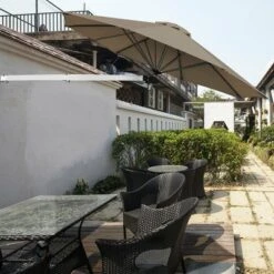 Costway 8ft Wall-Mounted Umbrella Telescopic Folding Tilt Sun Shade TanTurquoise 27 Costway 8ft Wall-Mounted Umbrella Telescopic Folding Tilt Sun Shade TanTurquoise -Costway GUEST 632f6fb4 6a4e 4529 baf2 4f2f5a53392e