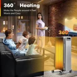 Costway 1500W Oil-Filled Radiator Heater Portable Electric Space Heater 3 Heat Settings -Costway GUEST 6361970b 9e7d 4fbe 99fe 95286cd72a9d