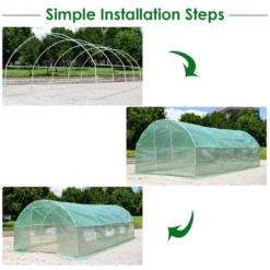 10'X6.5'X20' Walk-in Greenhouse Backyard Grow Tents Steel Frame 8 Windows 19 10'X6.5'X20' Walk-in Greenhouse Backyard Grow Tents Steel Frame 8 Windows -Costway GUEST 6376b1dd add7 49bb bae4 0753b423ceba