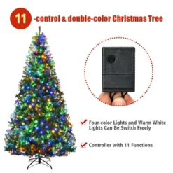 Costway 8Ft Pre-Lit Artificial Christmas Tree Hinged 750 LED Lights -Costway GUEST 64222883 140a 45c4 aacb 3e3266aa962e