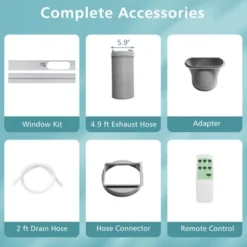 Costway 7100 BTU (10000 BTU ASHRAE) Portable Air Conditioner 3-in-1 AC Unit W/ Cool Dehum Fan Sleep Mode 19 Costway 7100 BTU (10000 BTU ASHRAE) Portable Air Conditioner 3-in-1 AC Unit W/ Cool Dehum Fan Sleep Mode -Costway GUEST 645f4fda d4d9 4d9c be20 256f460127c8