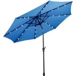 Costway 10ft Solar Lights Patio Umbrella Outdoor W/ 36 LBS Steel Umbrella Stand -Costway GUEST 6573eb93 9493 4abe 8780 cf906a0c5330