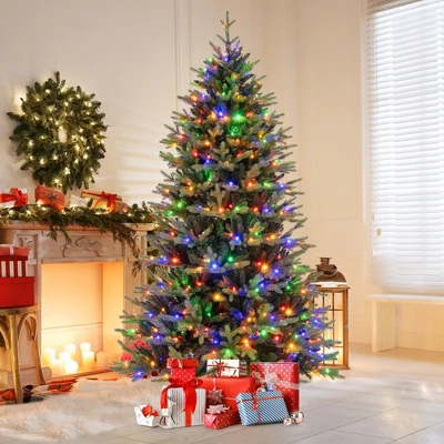 Costway 5/6/7 FT Pre-Lit Christmas Tree Hinged With 250/350/470 Multi-color Lights 14 Costway 5/6/7 FT Pre-Lit Christmas Tree Hinged With 250/350/470 Multi-color Lights - Image 12