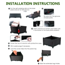 Costway Set Of 4 Raised Garden Bed Elevated Flower Vegetable Herb Grow Planter Box Brown 19 Costway Set Of 4 Raised Garden Bed Elevated Flower Vegetable Herb Grow Planter Box Brown -Costway GUEST 65ceab85 2050 453d 8ac3 21564a2ab649