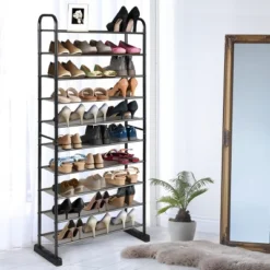 Costway 10-Tier Shoe Rack Space-saving Shoe Organizer W/Metal Frame Shoe Tower 14 Costway 10-Tier Shoe Rack Space-saving Shoe Organizer W/Metal Frame Shoe Tower -Costway GUEST 65f4c109 a085 42f1 bd0b 5a0a6a12c940