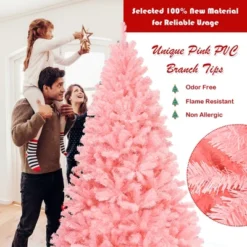 Costway 7.5Ft Hinged Artificial Christmas Tree Full Fir Tree New PVC W/ Metal Stand Pink 15 Costway 7.5Ft Hinged Artificial Christmas Tree Full Fir Tree New PVC W/ Metal Stand Pink -Costway GUEST 661ce333 f049 4403 ae6f fe71bb779ea7