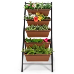Costway 5-tier Vertical Garden Planter Box Elevated Raised Bed W/5 Container -Costway GUEST 66346e2b 308b 4b61 bee5 9f3052ec7caf