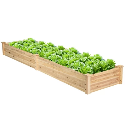 Costway Wooden Vegetable Raised Garden Bed Backyard Patio Grow Flowers Planter 10 Costway Wooden Vegetable Raised Garden Bed Backyard Patio Grow Flowers Planter - Image 8