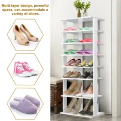 Costway Patented Wooden Shoes Storage Stand 7 Tiers Big Shoe Rack Organizer Multi-Shoe Rack -Costway GUEST 67502868 e4fb 4219 9071 9d9c55693e50