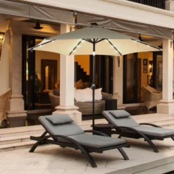 Costway 9' Solar LED Lighted Patio Market Umbrella Tilt Adjustment Crank Lift 24 Costway 9' Solar LED Lighted Patio Market Umbrella Tilt Adjustment Crank Lift -Costway GUEST 67607bcf d3dc 4851 ab63 afb99f7c43bb