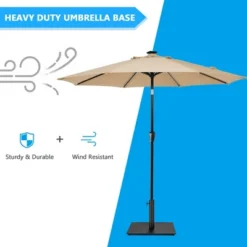 Costway 36LBS Square Umbrella Base Stand Weighted Patio Market Umbrellas Black -Costway GUEST 67a2ffac cd63 420b 93ee 9fb8f86cc189