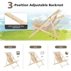 Costway Patio Outdoor Adjustable Folding Wood Sling Chair Reclining Lounge Assembly Free 18 Costway Patio Outdoor Adjustable Folding Wood Sling Chair Reclining Lounge Assembly Free -Costway GUEST 6859b092 8eb0 4ea1 b237 bdf577e0f19b