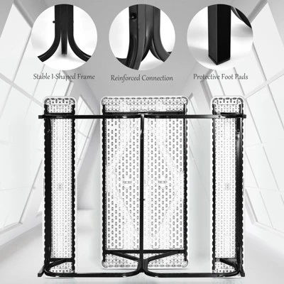 Costway Picnic Table Bench Set Outdoor Backyard Patio Garden Party Dining All Weather White 10 Costway Picnic Table Bench Set Outdoor Backyard Patio Garden Party Dining All Weather White - Image 8