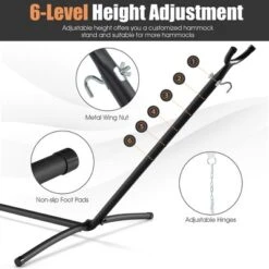 Costway 2-Person Hammock Stand Heavy-Duty Frame Storage Bag Included 450 LBS Capacity -Costway GUEST 68ccb885 7703 4aec acb5 f58d6298fd76