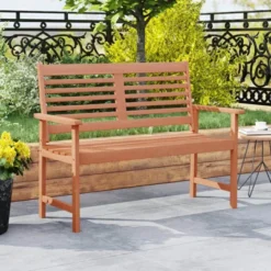 Costway Patio Solid Wood Loveseat With Inclined Backrest & Slatted Seat Teak Painting 14 Costway Patio Solid Wood Loveseat With Inclined Backrest & Slatted Seat Teak Painting -Costway GUEST 68e9bb48 8f9c 4aeb 9222 6976f99b0e2b