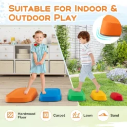 Costway 5 Pcs Balance Stepping Stones For Kids With Non-Slip Surface And Edging -Costway GUEST 691a92be d78c 47d8 814e 01f66e9f3820