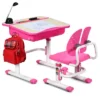 Costway Adjustable Children Study Desk Chair Set W/Winged Backrest Pink -Costway GUEST 695a6ed4 54e0 4e53 99ea 46d33ab53c21