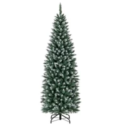 Costway 6FT/9FT Pre-Lit Christmas Tree Hinged Slim Pencil Xmas With 250/500 LED Lights -Costway GUEST 695d47db 2034 4e25 92d2 61d5a9ff04ac