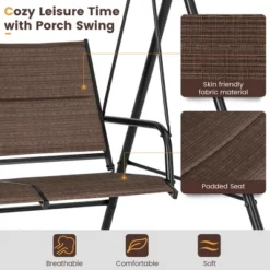 Costway Patio Porch Swing Glider 2 Seat Soft Cushion Adjustable Canopy Outdoor Garden 15 Costway Patio Porch Swing Glider 2 Seat Soft Cushion Adjustable Canopy Outdoor Garden -Costway GUEST 69d6e32b af29 460b 8b56 6272b46278f8