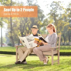 Costway Garden Bench All-Weather HDPE 2-Person Outdoor Bench For Front Porch Backyard Black/White/Gray/Beige 19 Costway Garden Bench All-Weather HDPE 2-Person Outdoor Bench For Front Porch Backyard Black/White/Gray/Beige -Costway GUEST 6a288098 5176 4b28 8ed3 1edfd2160391