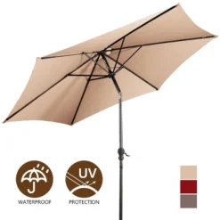 Costway 9FT Patio Umbrella Patio Market Steel Tilt W/ Crank Outdoor Yard Garden, White 16 Costway 9FT Patio Umbrella Patio Market Steel Tilt W/ Crank Outdoor Yard Garden, White -Costway GUEST 6a344a02 1e20 45ba a9c8 2cf31c621332