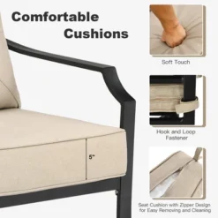 Costway 4 PCS Patio Furniture Set Cushion Sofa Loveseat Sectional Garden Deck Poolside 16 Costway 4 PCS Patio Furniture Set Cushion Sofa Loveseat Sectional Garden Deck Poolside -Costway GUEST 6c3edfa1 fe1f 4a93 8bff 29835001f688