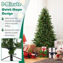 Costway 6 FT Pre-Lit Christmas Tree 3-Minute Quick Shape With Quick Power Connector Timer 14 Costway 6 FT Pre-Lit Christmas Tree 3-Minute Quick Shape With Quick Power Connector Timer -Costway GUEST 6d9cbd30 0900 4197 b35c ea9a0ee9463d