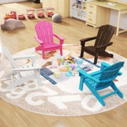 Costway Kids Adirondack Chair With High Backrest Armrests Fire Pit Chair For Kids Ages 3-8 Brown/White/Pink/Turquoise -Costway GUEST 6ddc1b1d bb1b 474d 9bf0 f09d236736cd