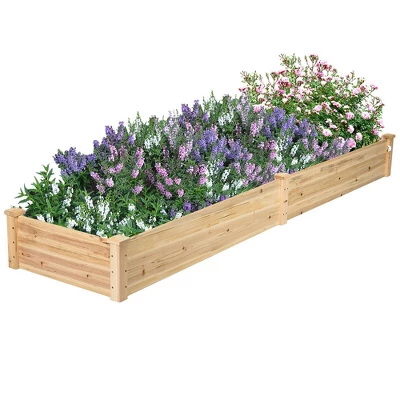 Costway Wooden Vegetable Raised Garden Bed Backyard Patio Grow Flowers Planter 9 Costway Wooden Vegetable Raised Garden Bed Backyard Patio Grow Flowers Planter - Image 7