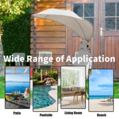 Costway Chaise Lounge Chair With Canopy Hammock Chair With Canopy OrangeBeigeTurquoise -Costway GUEST 6e5ff37e 4ca5 44d2 8b1f 860a195c606b