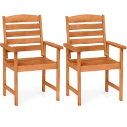 Costway Patio Chairs Set Of 2/4 With Inclined Backrests And Slatted Seats For Deck 22 Costway Patio Chairs Set Of 2/4 With Inclined Backrests And Slatted Seats For Deck -Costway GUEST 6e7577f6 d246 4e8f 9782 fb8552813218