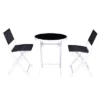Costway 3 PCS Folding Bistro Table Chairs Set Garden Backyard Patio Furniture Black -Costway GUEST 6e81f872 ba29 4012 8f32 9b5277934412