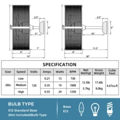 20'' Caged Bladeless Ceiling Fan With Light Reversible Motor & Remote Control -Costway GUEST 6f327584 456d 48b3 a9f0 916a83e37740