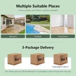 Costway 4PCS Patio Furniture Set Aluminum Frame Loveseat Coffee Table Cushions Deck Grey -Costway GUEST 6f6cef95 3780 430b a1e4 2943fc9d4a4a