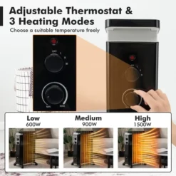 Costway 1500W Oil Filled Radiator Heater Electric Space Heater W/ Humidifier WhiteBlack -Costway GUEST 6f9a8179 4497 480d b0ad 47805b6f8ab5