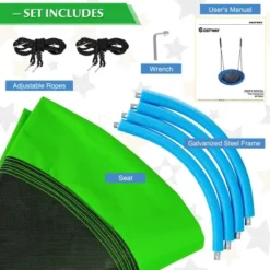 Costway 40'' Nest Tree Swing Outdoor Round Swing For Backyard BlueGreen -Costway GUEST 7018123a ba07 4fc2 9897 78b32762d97b