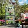 Costway White Mini Greenhouse W/ PVC Cover 4-Tier Portable Warm House 28'' X 19'' X 63'' -Costway GUEST 702535d4 6de5 47ed 8bcf d7aa7b5cab6f