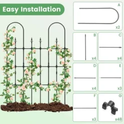 Costway 1/2 PCS 58" X 73" Garden Trellis For Climbing Plants Rustproof Metal Plant Support Frame 19 Costway 1/2 PCS 58" X 73" Garden Trellis For Climbing Plants Rustproof Metal Plant Support Frame -Costway GUEST 71197360 a8e2 4c58 9f84 3ea010456a02