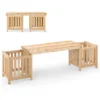 Costway Patio Wooden Bench With Planter 2 Side Flower Box Slot Design For Easy Assembly -Costway GUEST 7119b244 0a4d 49a6 ac49 a2d812c3834d