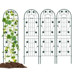Costway 4 Pack Rustproof Metal Garden Trellis 71" X 20" Wire Lattice Panel For Patio Green/White 20 Costway 4 Pack Rustproof Metal Garden Trellis 71" X 20" Wire Lattice Panel For Patio Green/White -Costway GUEST 71360e56 09e6 4236 a990 da0ba2c8fd86