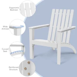 Costway 2PCS Patio Adirondack Chair Side Table Set Solid Wood Garden Deck White 17 Costway 2PCS Patio Adirondack Chair Side Table Set Solid Wood Garden Deck White -Costway GUEST 716c1997 4797 40de a303 867ffd150fa9