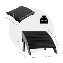 Costway HDPE Patio Adirondack Chair & Folding Footrest Set All-Weather Outdoor WhiteBlackGreyTurquoise -Costway GUEST 726962fb c59a 4590 acb3 54ca624df997