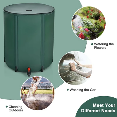 Costway 60 Gallon Portable Rain Barrel Collapsible Tank Water Collector Spigot Filter 7 Costway 60 Gallon Portable Rain Barrel Collapsible Tank Water Collector Spigot Filter - Image 5