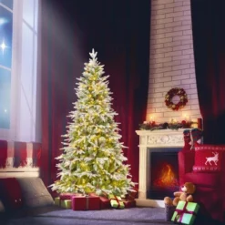 Costway 6/7.5/9 FT Artificial Christmas Tree Hinged Xmas Tree With 765/1135/1871 Branch Tips 280/470/690 Lights -Costway GUEST 7325b0ef 229b 4a3c b58f 3d0dba91781c