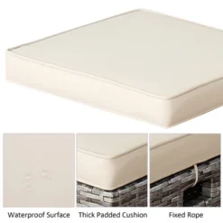 Costway 2PCS Patio Rattan Cushioned Ottoman Seat Foot Rest Table 22 Costway 2PCS Patio Rattan Cushioned Ottoman Seat Foot Rest Table -Costway GUEST 7345cab2 f155 477c 8946 f96b5cfc489e