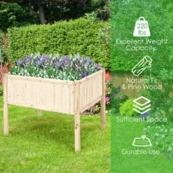 Costway Raised Garden Bed 42''x30''x32'' Elevated Wood Planter Box Stand Patio Yard 14 Costway Raised Garden Bed 42''x30''x32'' Elevated Wood Planter Box Stand Patio Yard -Costway GUEST 7364a5e5 9985 412f 9f2e 5ee5297cd35b