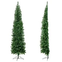 Costway 7ft Pre-lit PVC Artificial & Pine Needles Half Christmas Tree W/ 450 Branch Tips & 150 Lights -Costway GUEST 73a1e2ad aa2b 434b 9d87 66b643d5e919