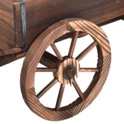 Costway Wood Wagon Flower Planter Pot Stand Garden W/Wheels 12 Costway Wood Wagon Flower Planter Pot Stand Garden W/Wheels -Costway GUEST 73b41722 6ff1 4af8 9a43 32d494c7c26d 1