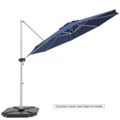 Costway 11' Patio Cantilever Offset Umbrella 360 Degrees Rotation Aluminum Tilt -Costway GUEST 74899764 ca54 4191 a827 53211bdcdfe1